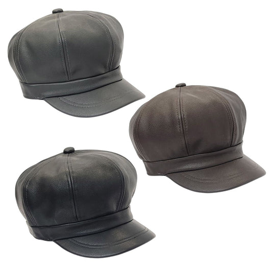 Newsboy Hat - PU Leather Multi-Coloured
