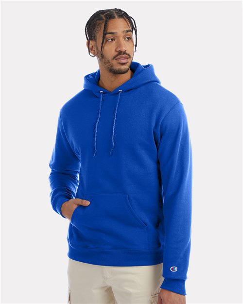 Men's Powerblend® Hooded Sweatshirt - Black -  - 1757