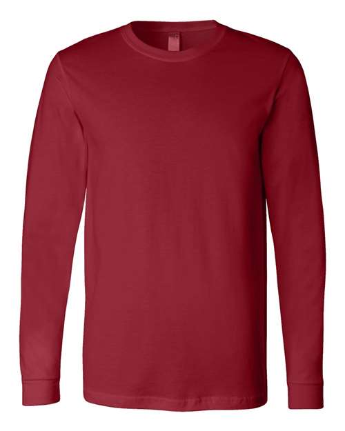 Unisex Jersey Long Sleeve Tee - Cardinal -  - 123