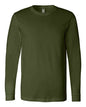 Unisex Jersey Long Sleeve Tee - Olive -  - 123