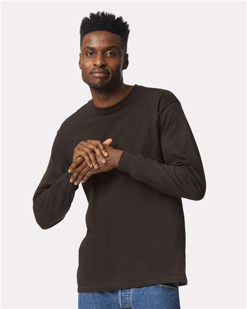 Ultra Cotton® Long Sleeve T-Shirt - Dark Chocolate