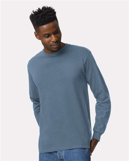 Ultra Cotton® Long Sleeve T-Shirt - Indigo Blue