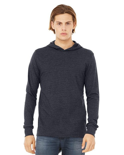 Unisex Jersey Hooded Long Sleeve Tee -  - 1787