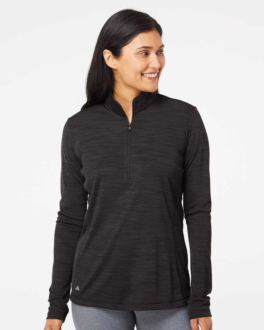 Adidas Women's Lightweight Mélange Quarter-Zip Pullover A476