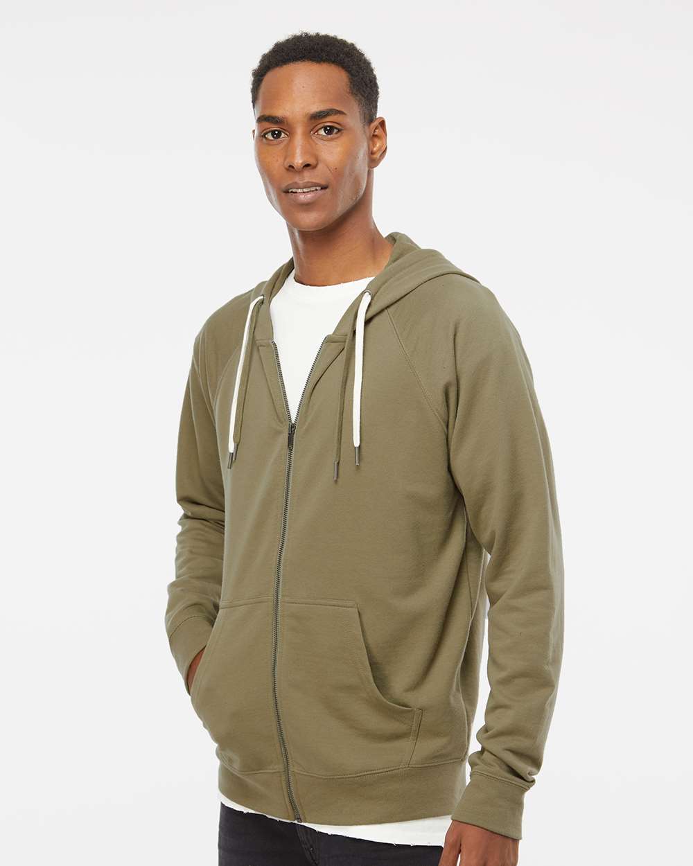 Independent Trading Co. Icon Lightweight Loopback Terry Full-Zip Hooded Sweatshirt SS1000Z