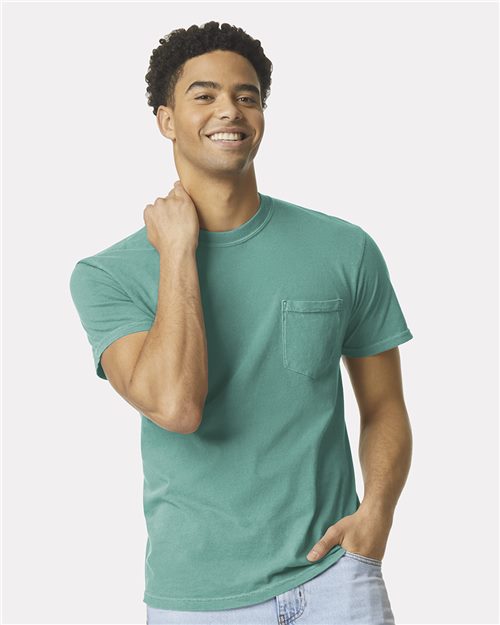 Garment-Dyed Heavyweight Pocket T-Shirt - Bay -  - 1963