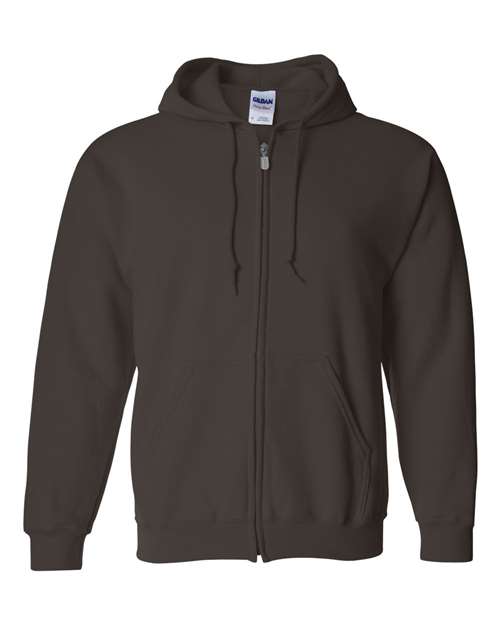Unisex Heavy Blend™ Full-Zip Hooded Sweatshirt - Dark Chocolate -  - 415
