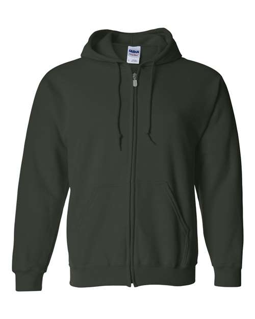 Unisex Heavy Blend™ Full-Zip Hooded Sweatshirt - Forest -  - 415