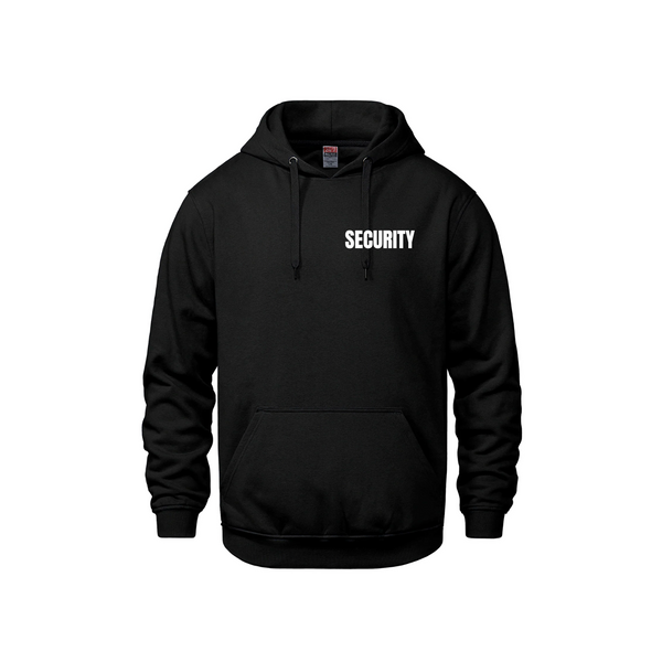 SECURITY Pullover Hoodie – Front & Back Vinyl Print Event Staff Sweatshirt