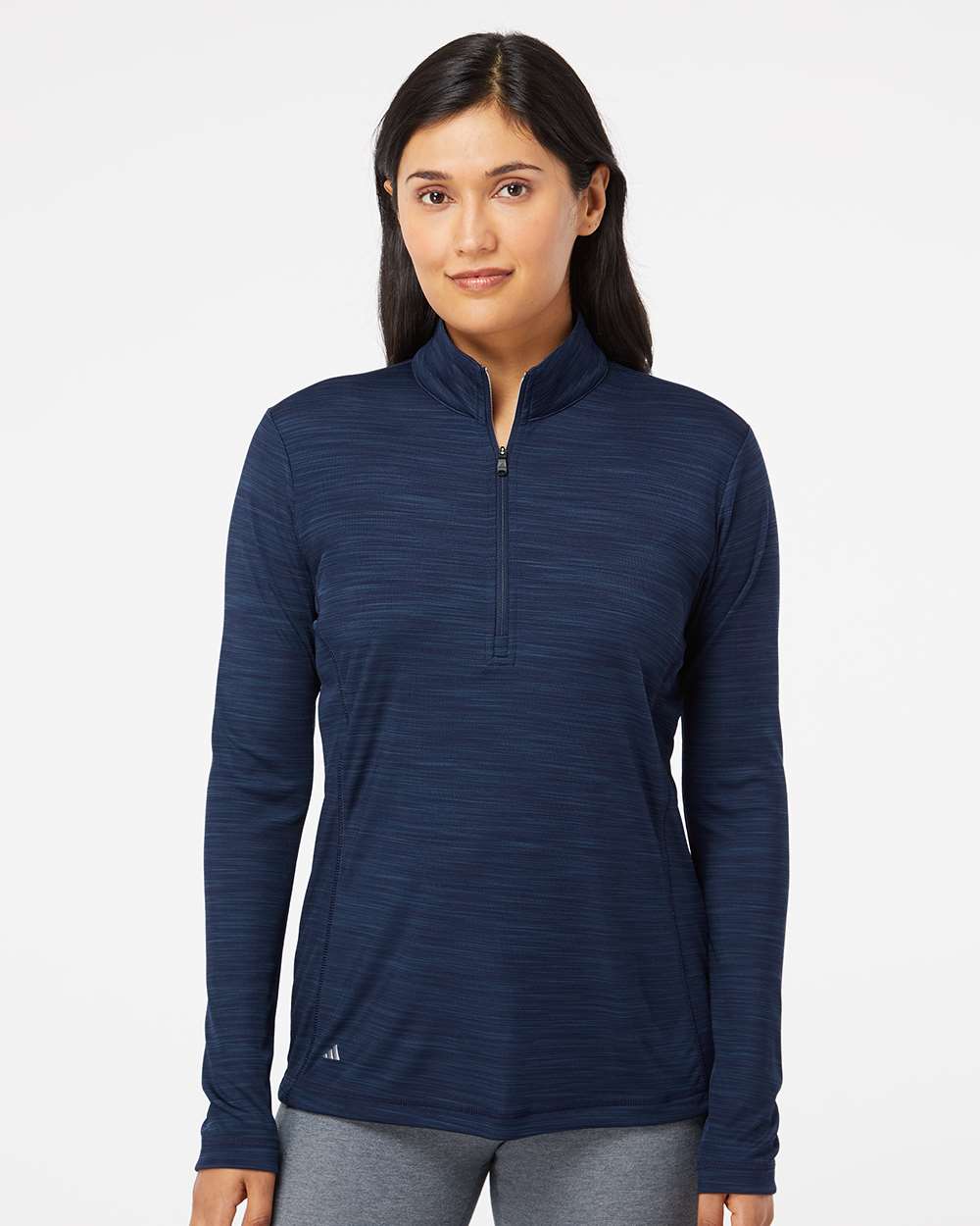 Adidas Women's Lightweight Mélange Quarter-Zip Pullover A476