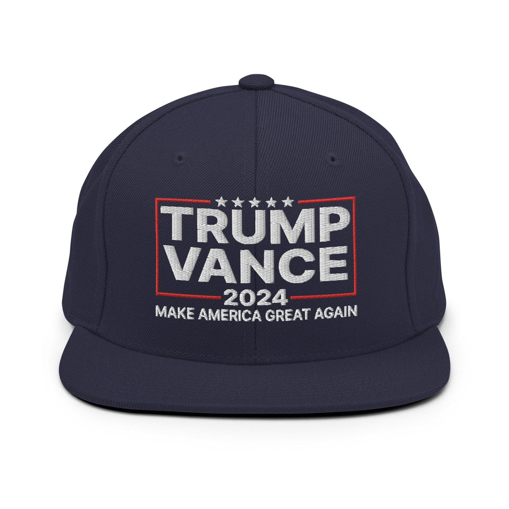 2024 MAGA Flat Bill Brim Snapback Hat - Navy