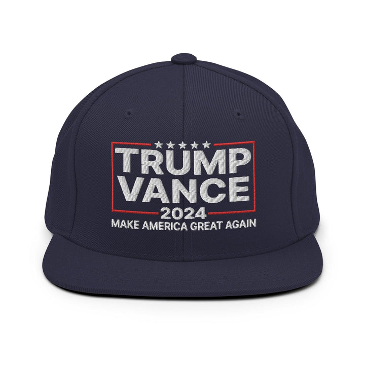 2024 MAGA Flat Bill Brim Snapback Hat - Navy