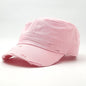 Military Cap - Vintage Strap Closure Multi-Coloured OSFA - Pink