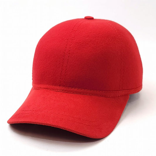 Wool Felt Cap - Fitted S/M & L/XL Multi-Coloured, - Red