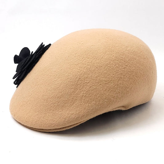 Wool Felt Ivy -SS01 Khaki with Flower OSFA - Women’s