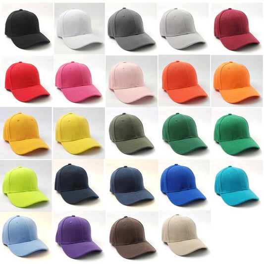 Plain Classic Cap - Solid Colours One Size