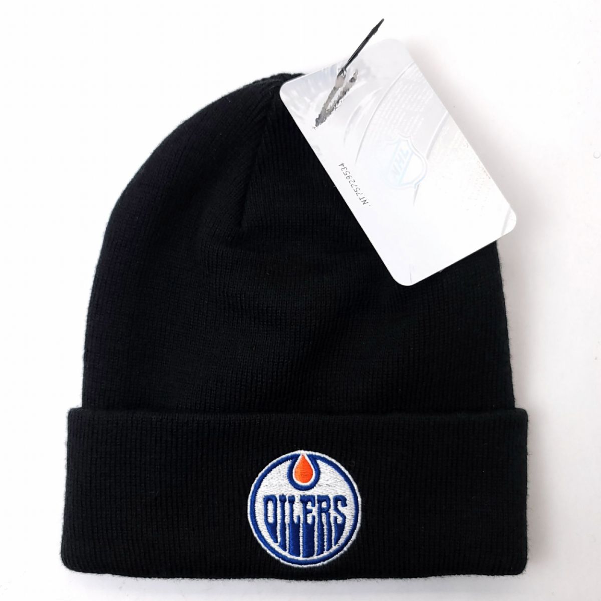 Edmonto Oilers Knit Toque - BS Cuff Black - OSFA - NHL