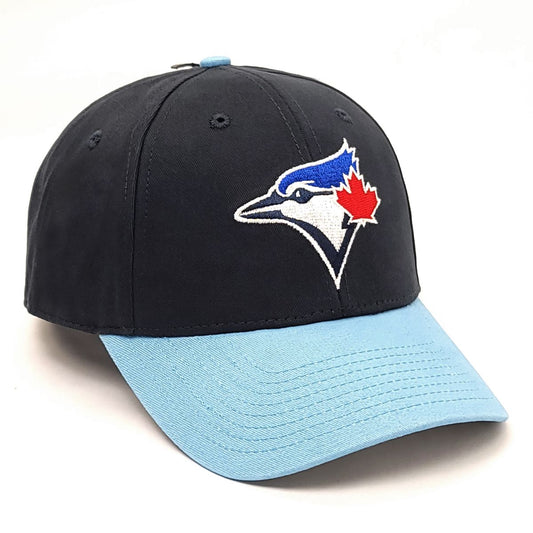Toronto Blue Jays Cap - Basic 2 Tone Navy & Colombia Adjustable Velcro Closure BSNV2T - OSFA - MLB