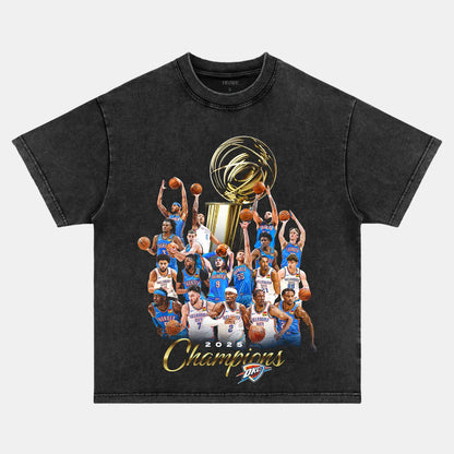 2025 OKCTHUNDER CHAMPIONSHIP VINTAGE CLOTHES