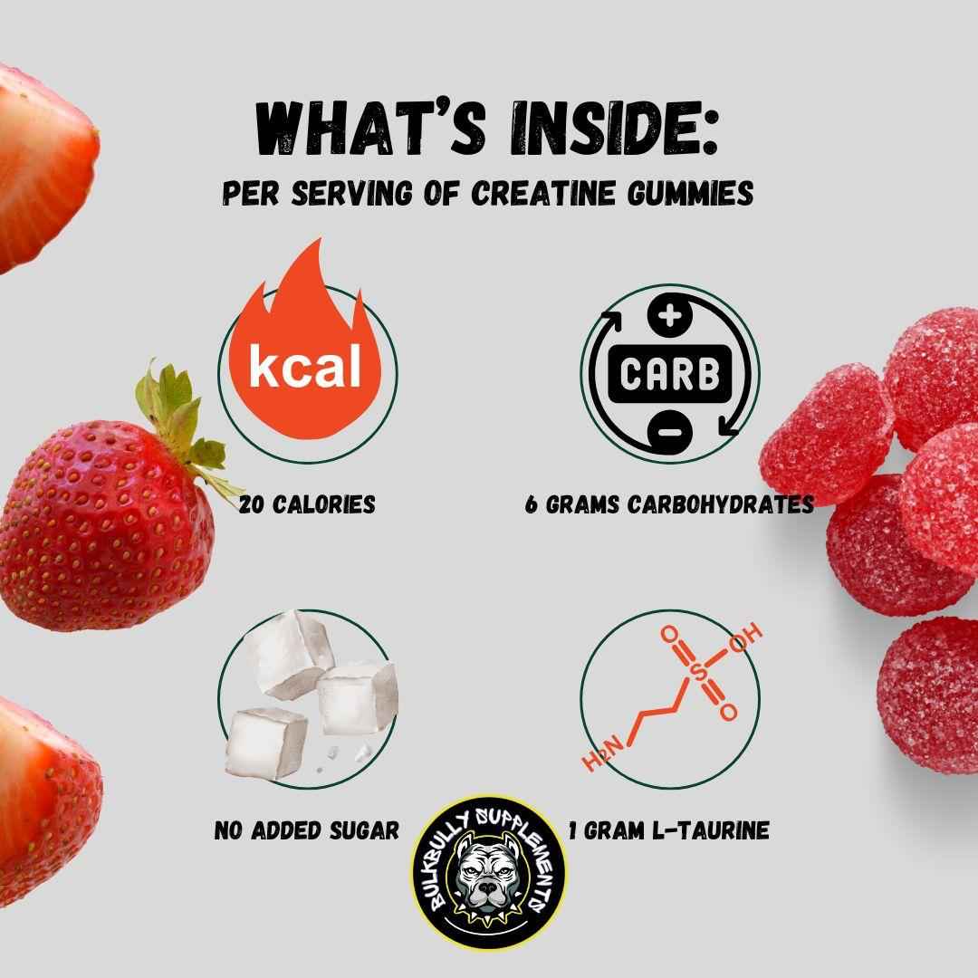 BulkBully Creatine Gummies - Strawberry