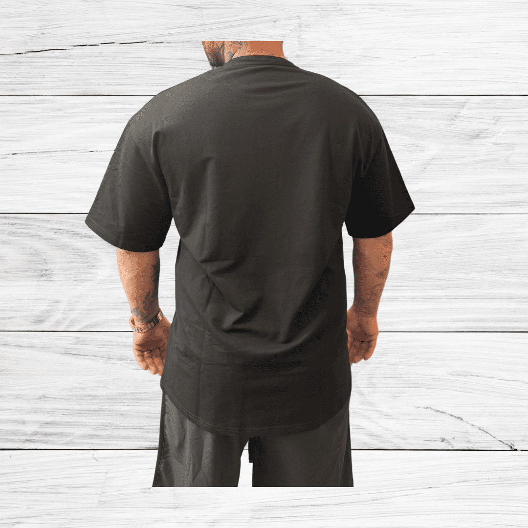 BulkBully G.O.A.L.S Collection - Men's Oversized Tee Black