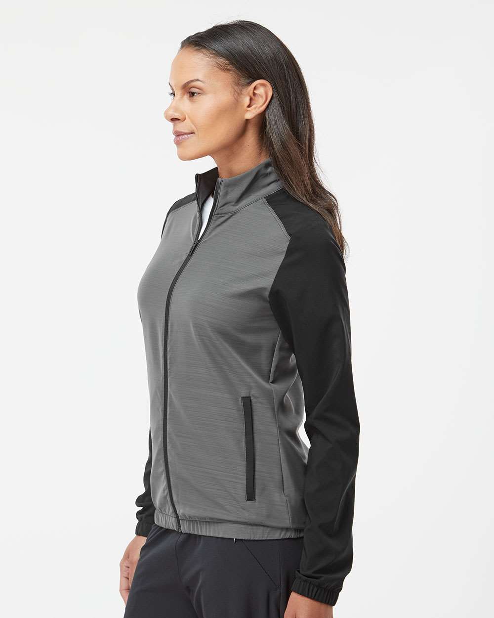 Adidas Women's Heather Block Full-Zip Windshirt A547