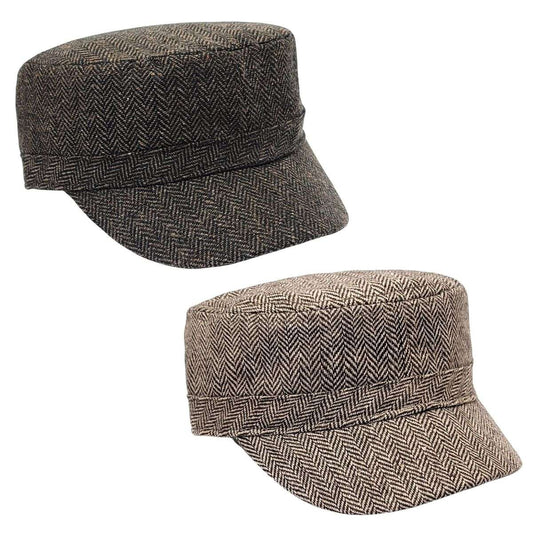 Cadet Cap - Herringbone 9693 Dark Brown & Velcro