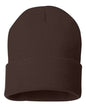 12" Solid Cuffed Beanie -  - 1411