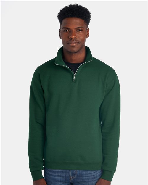 Nublend® Cadet Collar Quarter-Zip Sweatshirt