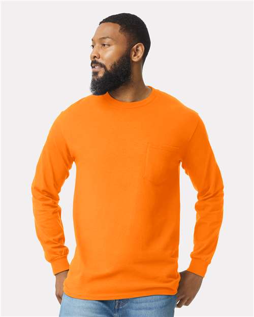 Ultra Cotton® Long Sleeve Pocket T-Shirt