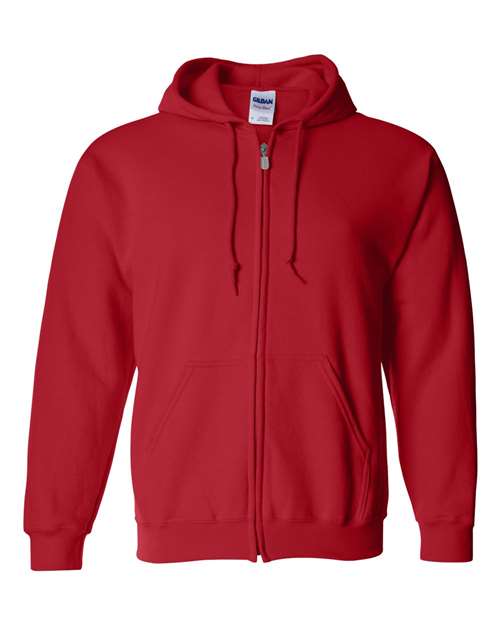 Unisex Heavy Blend™ Full-Zip Hooded Sweatshirt - Red -  - 415