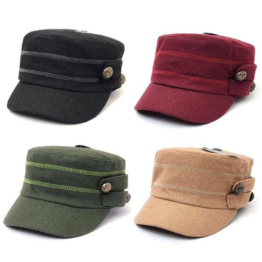 Cadet Cap - Buttons Decor HC0717 Multi-Coloured