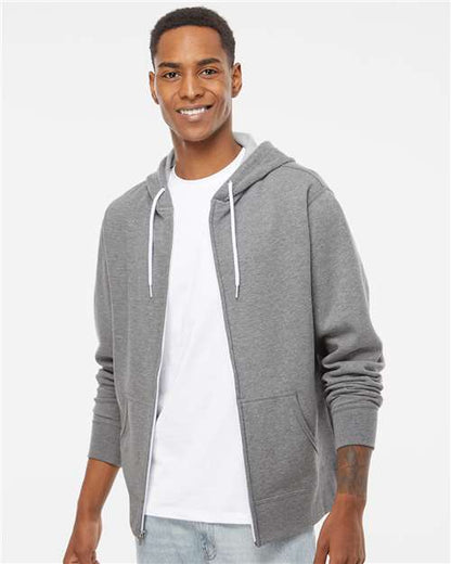 Unisex Lightweight Full-Zip Hooded Sweatshirt -  - 1616