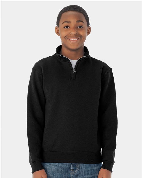 Nublend® Youth Quarter-Zip Cadet Collar Sweatshirt -  - 3065