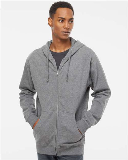 Unisex Midweight Full-Zip Hooded Sweatshirt -  - 1829