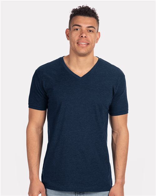 Men's CVC V-Neck T-Shirt -  - 3228
