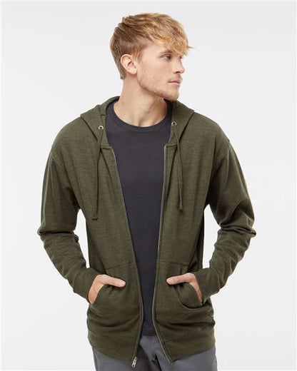 Unisex Midweight Full-Zip Hooded Sweatshirt -  - 1829