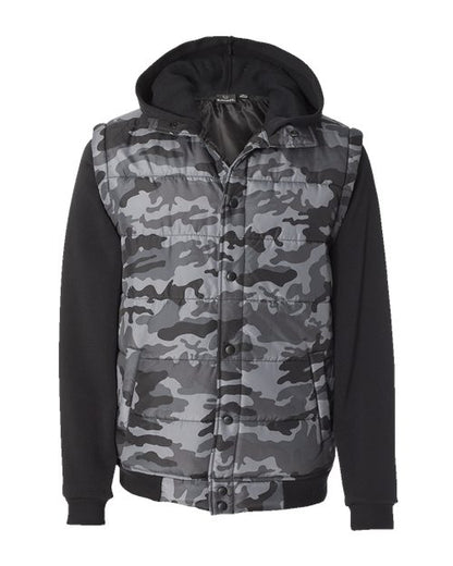 Men's Nylon Vest with Fleece Sleeves -  - 3321