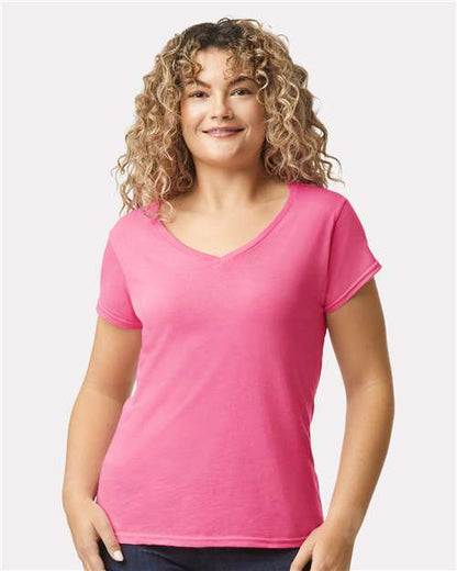 Women's Softstyle® V-Neck T-Shirt -  - 2117