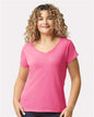 Women's Softstyle® V-Neck T-Shirt -  - 2117