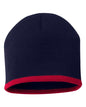 8" Bottom-Striped Beanie -  - 2177