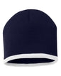 8" Bottom-Striped Beanie -  - 2177
