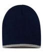 8" Bottom-Striped Beanie -  - 2177