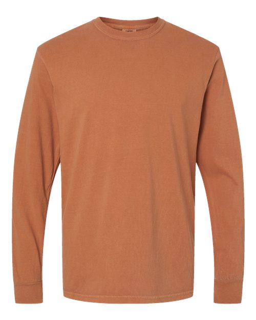 Unisex Garment-Dyed Heavyweight Long Sleeve T-Shirt - Yam -  - 2217