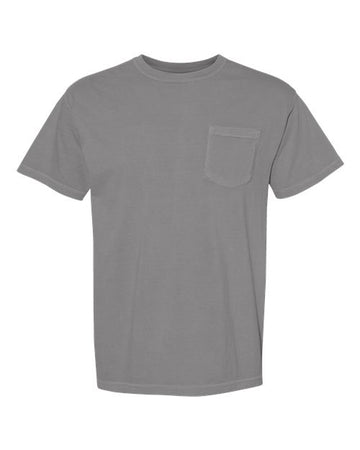 Unisex Garment-Dyed Heavyweight Pocket T-Shirt - Grey -  - 1963
