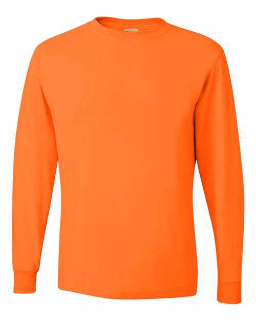 Dri-Power® Long Sleeve 50/50 T-Shirt - Safety Orange