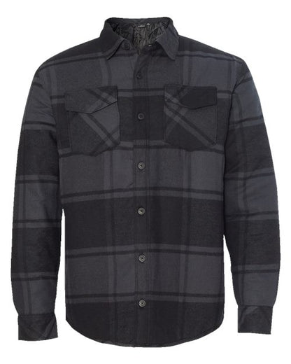 Men's Quilted Flannel Shirt Jacket -  - 3678