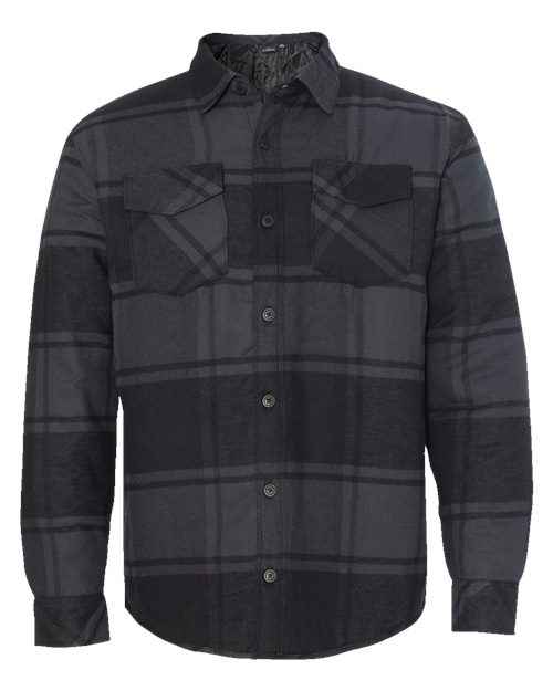 Men's Quilted Flannel Shirt Jacket -  - 3678