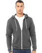 Unisex Sponge Fleece Full-Zip Hoodie Sweatshirt - Asphalt -  - 2769