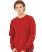 Unisex Sponge Fleece Raglan Crewneck Sweatshirt - Red -  - 2003